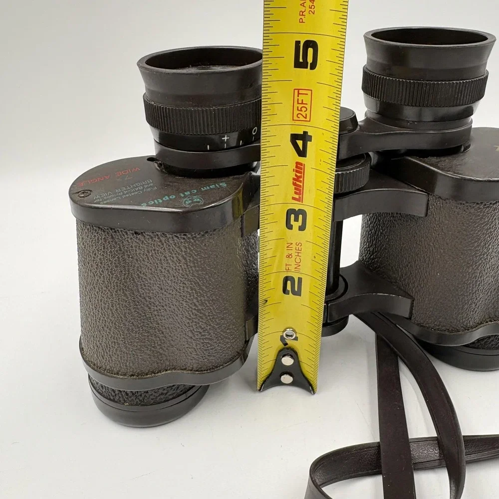 Vintage Focal Comfort-Vue 7x35 Binoculars Wide Angle Coated Optics Japan Black